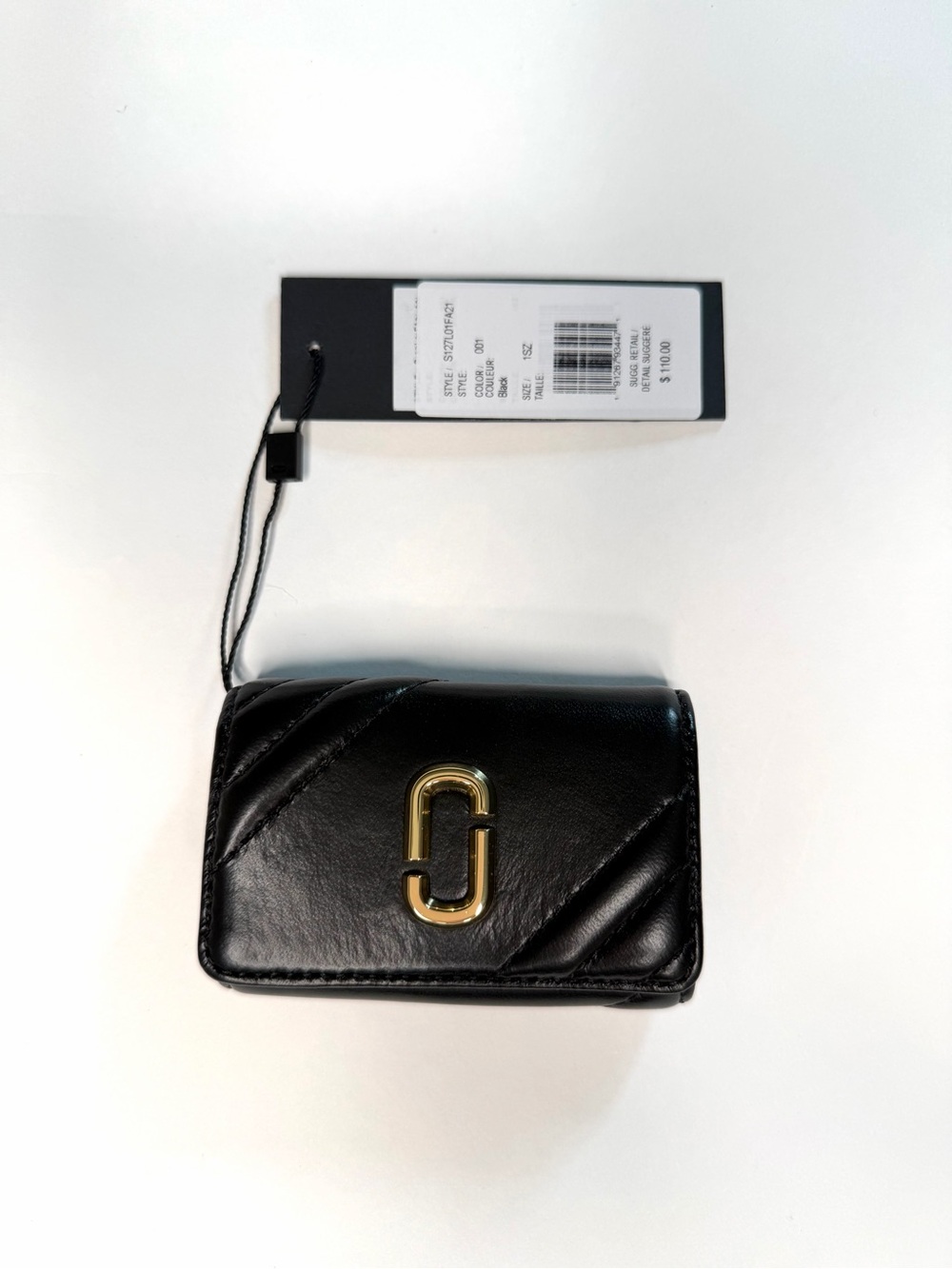 Marc Jacobs Black Leather Glam Shot Key case